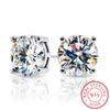 Classic Round Moissanite Earring Top Quality 925 Sterling Silver for Women Men's Jewelry Fashion Earrings Engagement