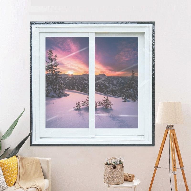 Window Insulation Film Winter Windproof Warm Film Self Adhesive No Punching Indoor Window Door Warm Curtain Cold Proof Thickened