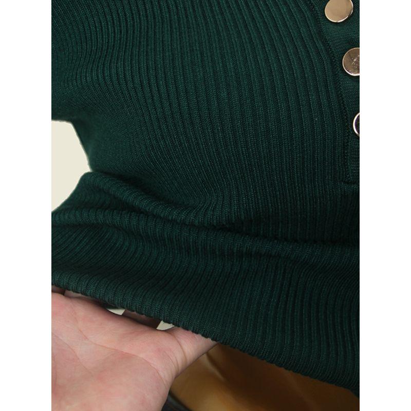 Fall 2024 New Arrival EU and South Korea Goods European Station Shoulder Bottoming Shirt High Waist Short Slimming Knitwear Tops Women