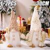 Рождественские гномы 2025 30 см Светящиеся рождественские гномы Плюшевые куклы-украшения Вязаный эльф Гном Подарок Украшение для дома и стола