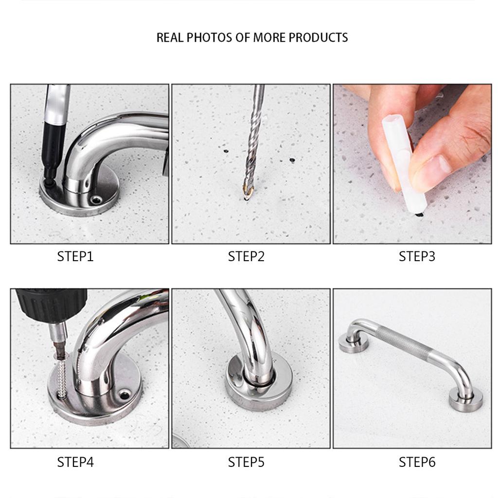 Bathroom Tub Toilet Handrail Grab Bar Stainless Steel 30/40/45cm Anti Slip Shower Safety Support Handle Towel Rack