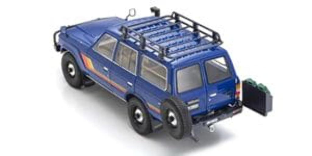 Kyosho Original Scale Toyota Land Cruiser 60 Blue with Optional Finished Product 1/18 Parts,