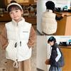Новый детский пуховый хлопковый жилет, осенне-зимний детский жилет, утепленный детский жилет среднего и большого размера
