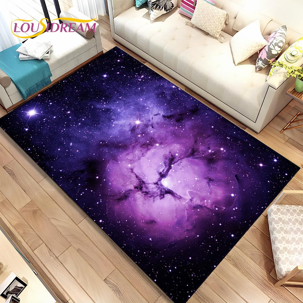 Коврик Galaxy Universe Space Stars, ковер для дома, гостиной, спальни, дивана, коврик для двери, детский нескользящий напольный коврик HD