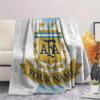 Custom Name Argentina Football Association Flannel Blanket, High quality Comfortable for All Seasons, Home Decor, Warmth and Comfort