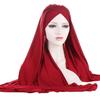 Muslim Women Long Scarf Pull On Ready Wear Instant Hijab Chemo Cap One Piece Amira Head Wrap Turban Femme Shawl Bandanas Scarves