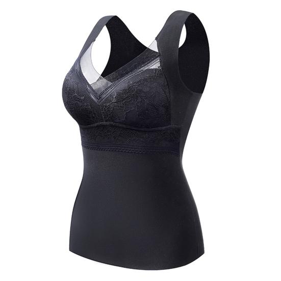 Женский терможилет с V-образным вырезом без рукавов, утепленный, без рукавов, облегающий, однотонный, с фиксацией температуры, бархатный топ