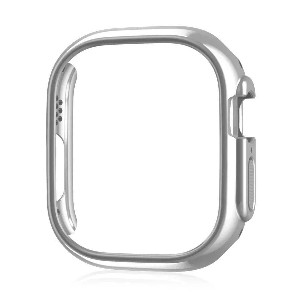 Чехол для ПК для Apple Watch 45 мм 41 мм 38 мм 42 мм 40 мм 44 мм Гальванизированная скелетная крышка Жесткий чехол Рамка для iWatch 10 9 SE 8 7 6 5 4 3 2 1