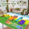 Crystal Velvet Square Rug Custom NameNumberblocks Pattern Non Slip Home Floor Decor Rug
