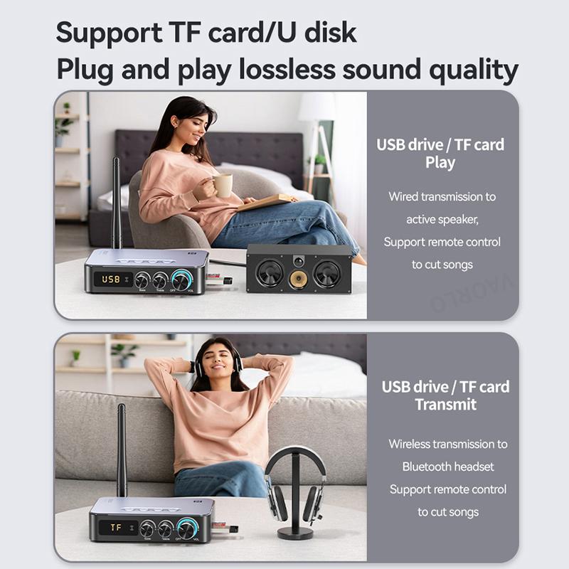 M9/M9Pro Bluetooth аудио приемник передатчик DSP беспроводной адаптер NFC/AUX/RCA/USB U-диск/TF/6.5 микрофон караоке/коаксиальный/FM радио