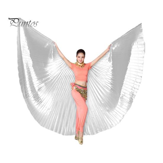 Костюм для танца живота с выдвижной палкой, женское раздвоенное египетское профессиональное крыло, 360 градусов, взрослое сценическое выступление, крыло ангела-бабочки