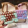 Transparent Dual-Tone Mini Keyboard Pendant 26-Key Keyboard Keychain  Desktop Decoration