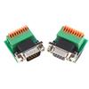 Новый DB9 Male Female на RS485 RS422 9-контактный Без пайки Быстрое подключение Клеммный Адаптер Разъем DB9 Без пайки Головной Соединитель Адаптер