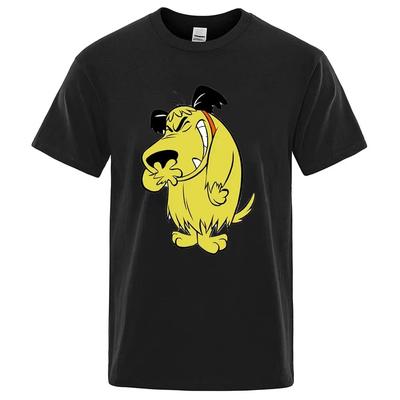 Футболка Muttley Мультяшная Смешная Хлопковая Смеющийся Пес Юмор Хихи Хихи Модная Уличная Футболка Мужская Брендовая Футболка