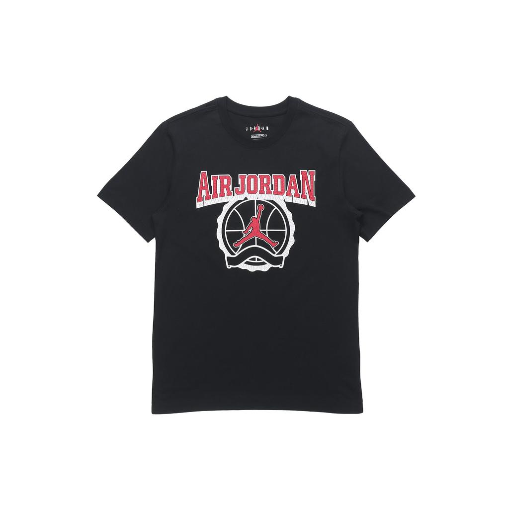 Jordan T Shirts Men's Black Crew Neck Moderate Straight Fit CV3420-010