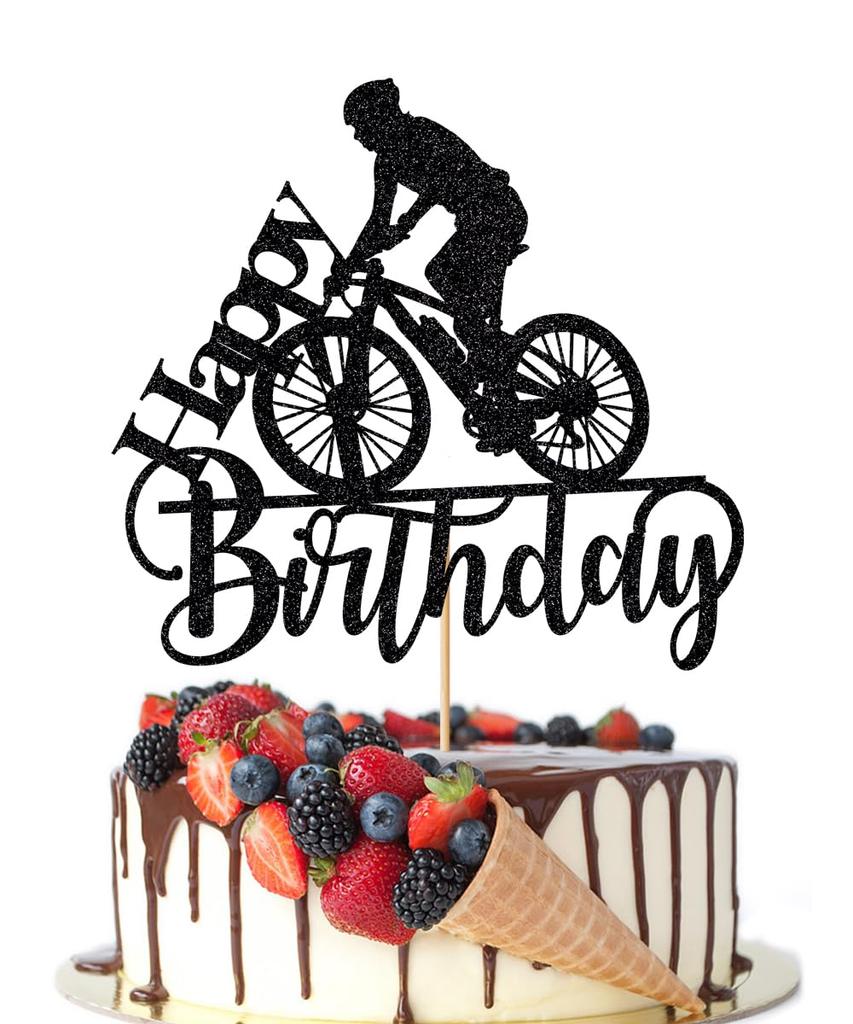 Golf Happy Birthday Cake Topper Golf Ball Player Cake Decorations Glitter Happy Birthday Cake Topper Sports Themed Party Decoration Supplies