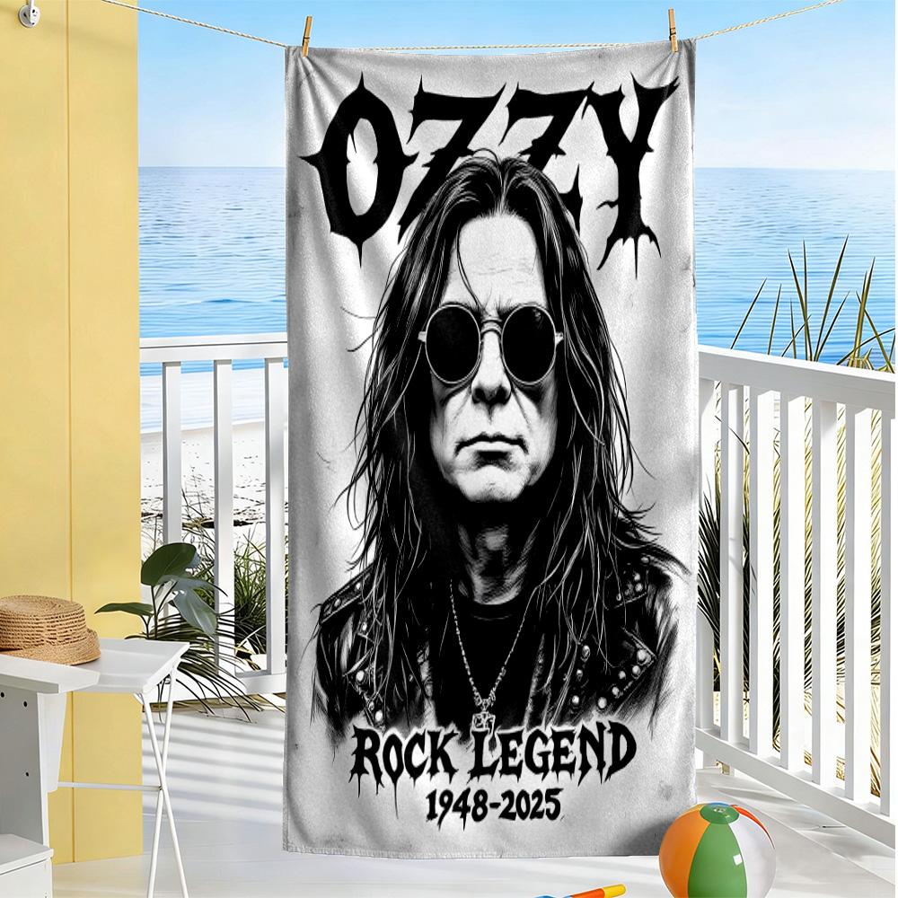 Ozzy Osbourne Beach towel for beach travel Durable Picnic mat, yoga & fitness, camping blanket Bath Accessory