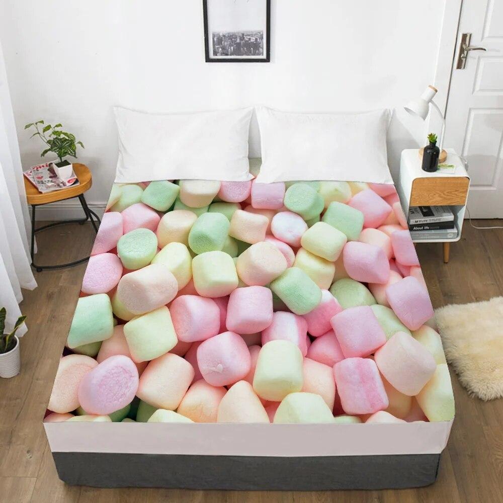 Красочная эластичная простыня с резинкой 150x200/180/200/160x200, наматрасник, покрывало на кровать