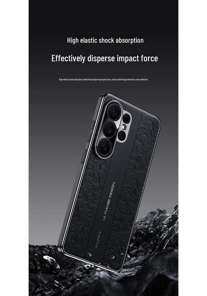 Роскошный кожаный защитный чехол для Samsung Galaxy S24/S25/S26 Ultra