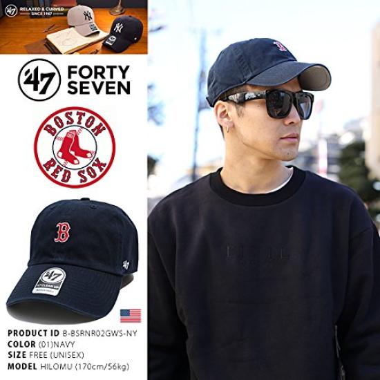 Кепка 47BRAND Low Cap MLB Major League Baseball Boston Red Sox Authentic Navy F Size [B-BSNR02GWS-NY] (01) (унисекс)