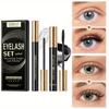 Набор туши для ресниц + кондиционера для ресниц, удлиняющая, утолщающая, подкручивающая и разделяющая черная тушь для ресниц без размазывания