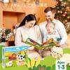 Hahaland Montessori Book for Ages 1 Activity Busy Interactive Montessori Toy for Ages and 3 10 Pages of Farm Animals - 20-in-1 Board, 1, 2, -