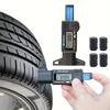 High-Precision Digital Tire Tread Depth Gauge - Portable 0-30mm Vernier Caliper with Easy Zero Feature, Includes Valve Caps for Cars