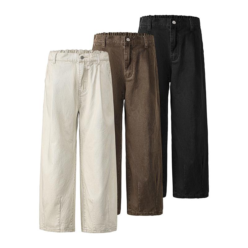 2025 Весна Лето Мужские Брюки-Карго Из Чистого Хлопка Корейский Стиль Мужские Повседневные Свободные Брюки Мужские Комбинезоны Уличные Брюки Хип-Хоп