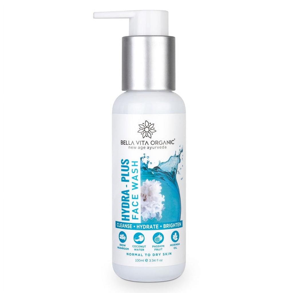 Bella Vita Organic Гель для умывания Hydra Plus для глубокого очищения, уменьшения пигментных пятен, следов от акне, для всех типов кожи, для мужчин и женщин - 100 мл