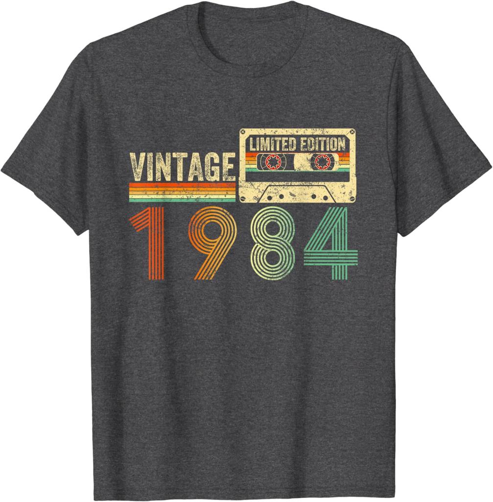40 Year Old Gifts Vintage 1984 40th Birthday Cassette Tape Women's Unisex T-shirts Fashion Y2k Tops Tshirt Haikyuu Graphic Tees