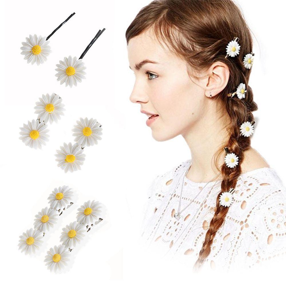Sweet Fashion Girls Women Acrylic Flower Hairpins Hair Clips Flower Clip Barrettes