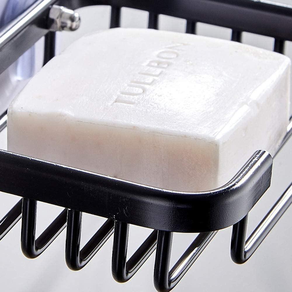 Soap Holder Dish Storage RackGold Soap Dish for Shower Creative Hanging Drain Rack,Self Adhesive Soap Dish Holder