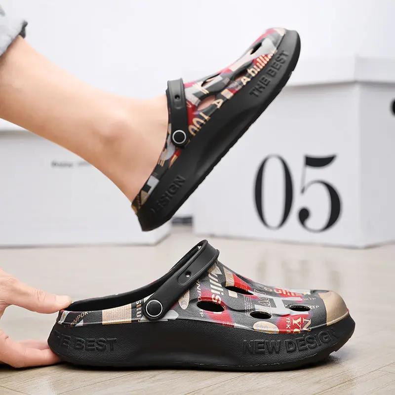 Fashion Slip-resistant Platform Slippers for Men Beach Sandals Man Casual Cheap Liquidation Rubber Designer Luxury 2024 Style Eva Shoes