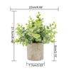 3pcs Potted Artificial Plant Fake Green Grass Leaves Artificial Simulation Plants Sets for Home