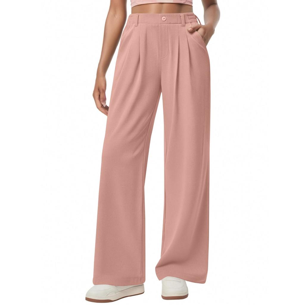 Women's Stylish High-waisted Button-down Casual Wide-leg Pants