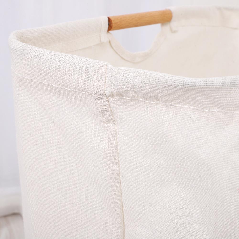 Foldable Cotton Linen Laundry Basket for Bedroom/Bathroom