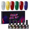 Набор клея для лака для ногтей 8 мл 6 бутылочек в коробке клей для дизайна ногтей Barbie японский цветной клей для ногтей клей для фототерапии