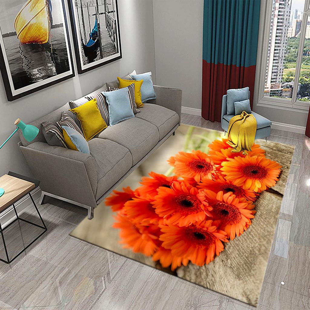 3D Красочный Ковер со Свежими Цветами для Кухни Ковер с Романтическим Цветочным Рисунком Ковер для Гостиной Ванной Комнаты Ковер для Пола Декор Ковра для Спальни Девочки