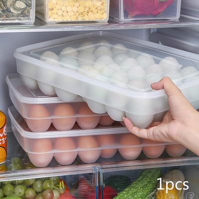 Однослойный лоток для хранения яиц на 34 отделения Коробка для свежих продуктов с держателем для яиц с крышкой