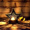 The Manufacturer Wholesales New Christmas Candlestick Pentagram Candlestick Iron Handicrafts Creative Home Furnishings