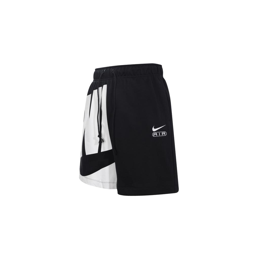 Nike Спортивные шорты женские черные с принтом Air Letter, большим логотипом, шнуровкой, средней посадкой, повседневные FN2247010