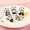 5/1Pcs Glowing Panda Mini Figurines Miniature Panda Micro Landscape Ornament Glowing in Dark Miniature Flower Potted Decor