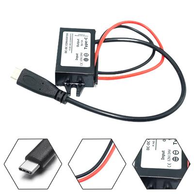 Преобразователь напряжения 12В/24В в 5В USB C 5А 25Вт DC Понижающий Модуль Адаптер питания Разъем провода Type C
