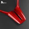 For Infiniti Q50 Q60 2018 2019 2020 2021 2022 RHD LHD Real Hard Carbon Fiber Cover Car Steering Wheel Sticker Accessories