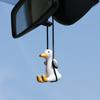New Cute Anime Car Accessorie Swing Duck Pendant Auto Rearview Mirror Ornaments Birthday Gift Couple Accessorie Car Fragrance
