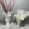 Современные 3D-керамические вазы с плиссировкой, нерегулярные цветочные сосуды, декоративные украшения для гостиной, композиции из сушеных цветов