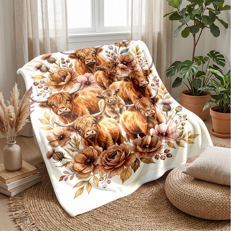 Halloween Pumpkin and Black Cats Theme blanket Lightweight Warm Flannel Blanket Decorative Throw Blanket for Home Decoration