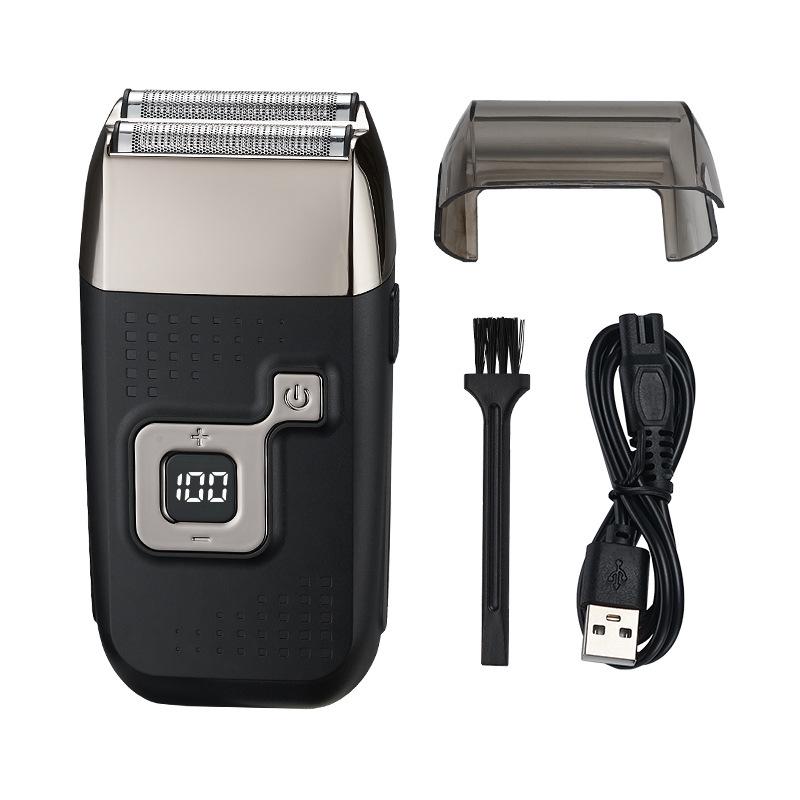 Men's Shaver Cordless Electric Rechargeable Shaver Trimmer Razor Double-blade Beauty Shaver Cordless USB Rechargeable Reciprocating Shaver