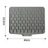 40x32.5cm Kitchen Drain Pad Silikon Dish Drying Mat With Tilted Water Diversion Mat Drying Dishes Protection