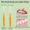 10 Piece Set Interdental Brushes for Tooth Gap Cleaning with Mascara Brushes for Multi Purpose Use in Beauty and Oral Health